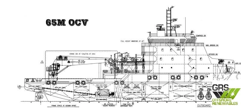 65m Offshore Support & Construction Vessel for Sa