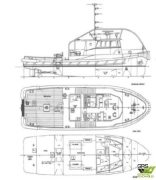 Tug Launch Boat / Keen Sellers 34m Tug for Sale / 
